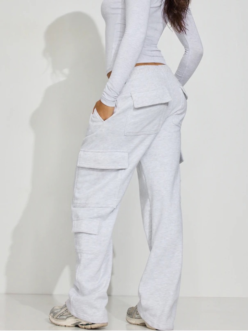 Garage Light Gray Cargo Straight-Leg Sweatpants